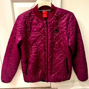 Magenta Purple Nike light weight snow button up jacket, size M